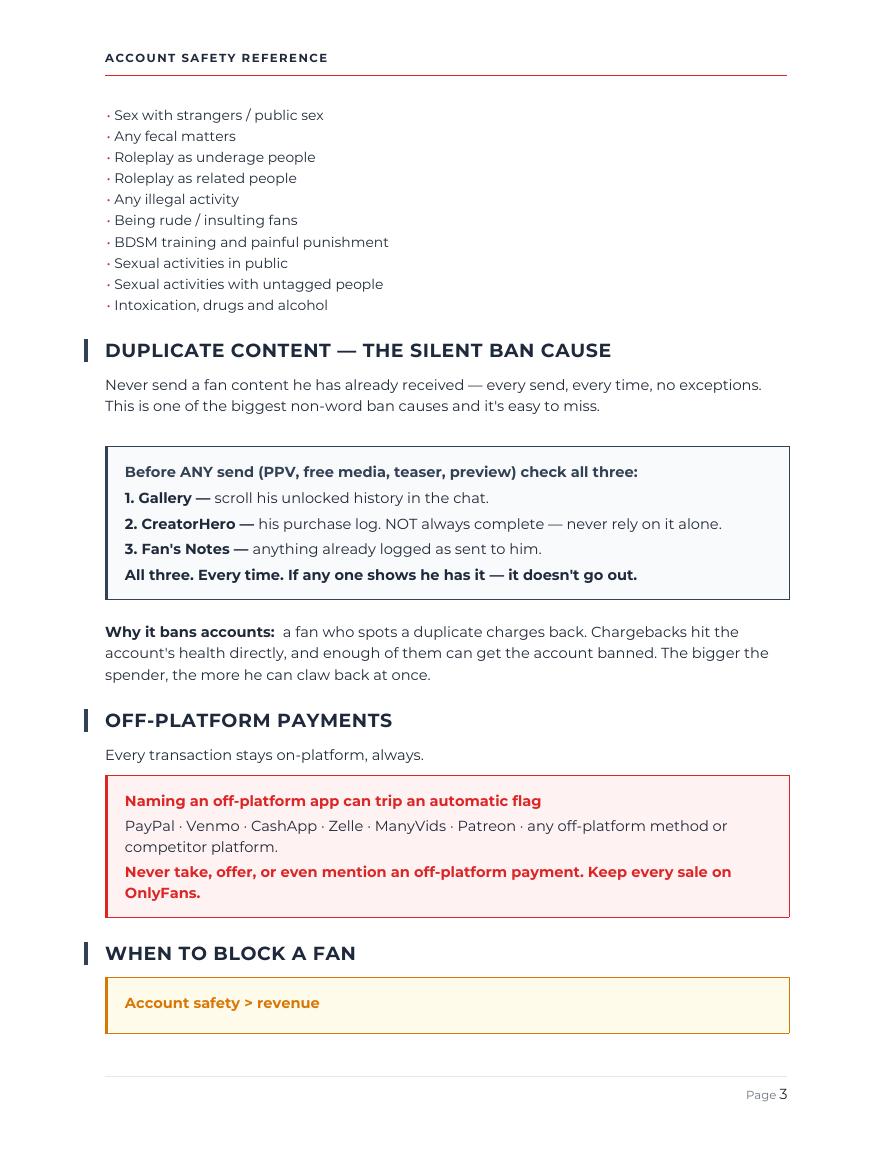 Forbidden Words & Account Safety Reference - page 3