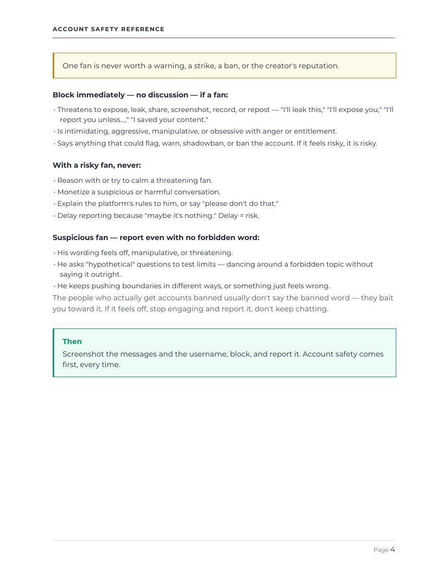Forbidden Words & Account Safety Reference - page 4