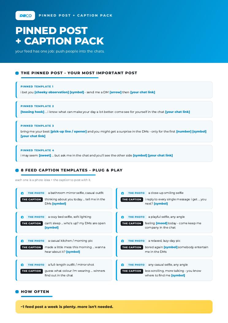 Pinned Post and Caption Pack - page 1